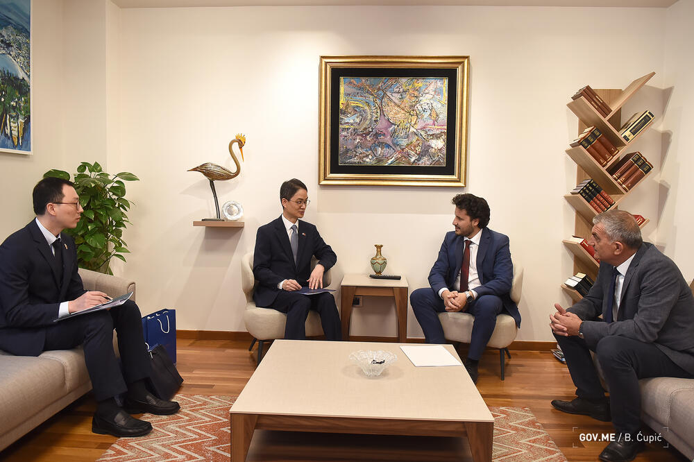 Sa sastanka sa ambasadorom Južne Koreje, Foto: Bojana Ćupić/Vlada Crne Gore