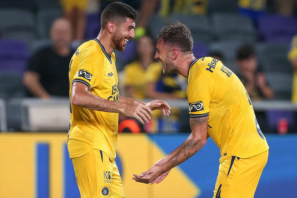 Slavlje igrača Makabija nakon drugog gola, Foto: Makabi Tel Aviv