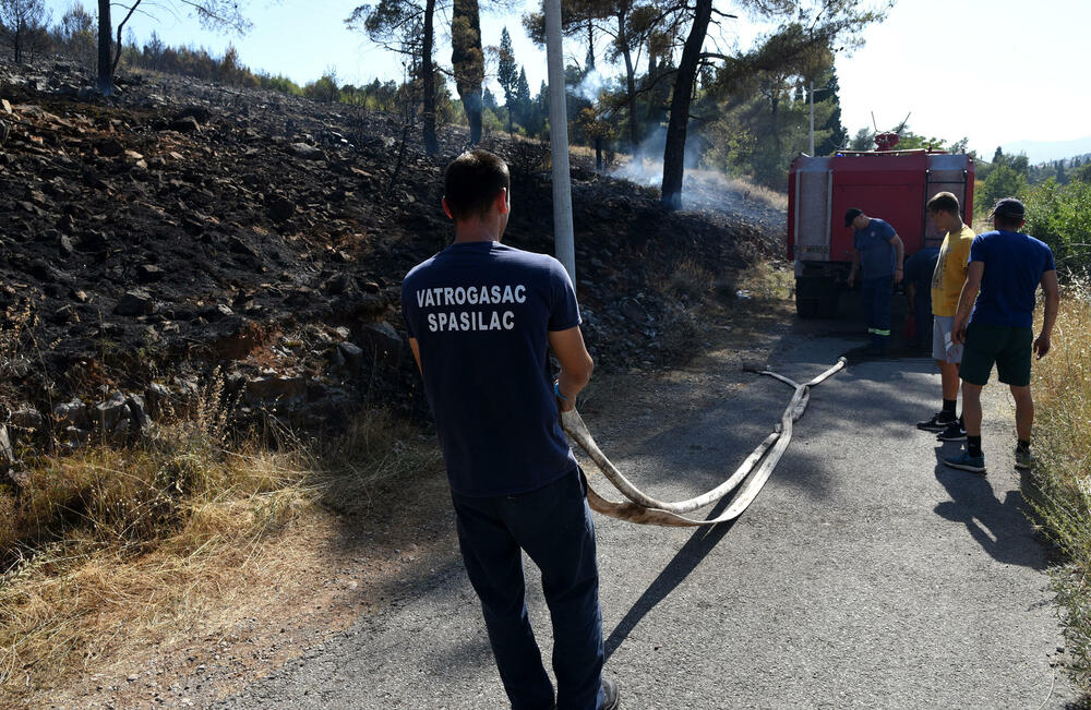 <p>Na Gorici je danas ponovo aktivan veliki požar, a vatra je "progutala" borove, travu i nisko rastinje. Požar nošen vjetrom prebacio se prema podnožju Gorice sa strane Zagoriča.</p>  <p>Pogledajte fotografije koje je zabilježio fotoreporter "Vijesti" Luka Zeković.</p>
