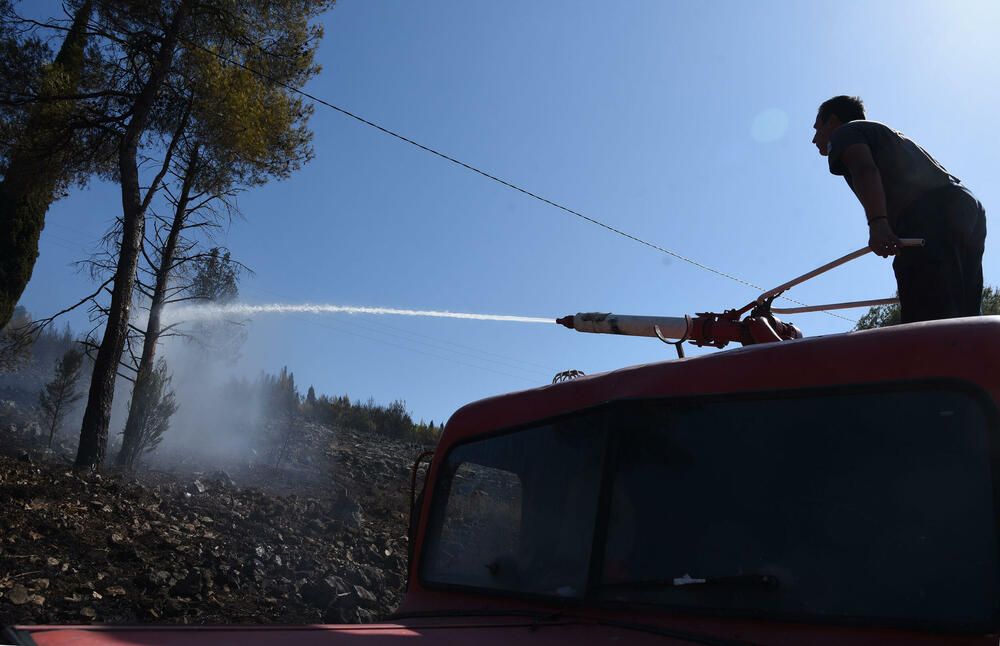 <p>Na Gorici je danas ponovo aktivan veliki požar, a vatra je "progutala" borove, travu i nisko rastinje. Požar nošen vjetrom prebacio se prema podnožju Gorice sa strane Zagoriča.</p>  <p>Pogledajte fotografije koje je zabilježio fotoreporter "Vijesti" Luka Zeković.</p>