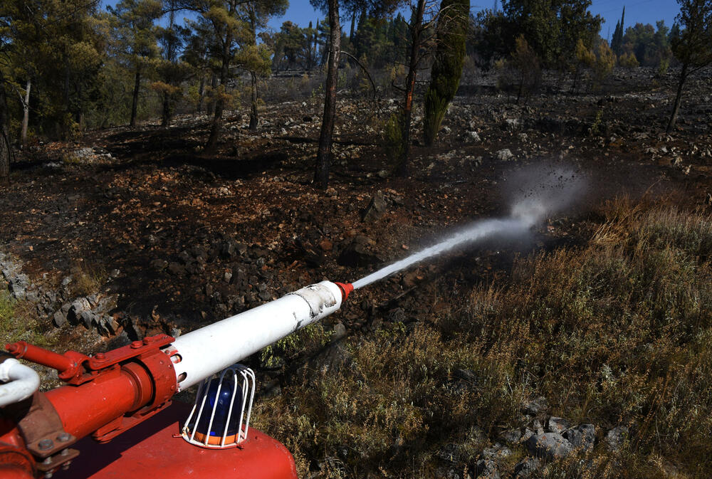 <p>Na Gorici je danas ponovo aktivan veliki požar, a vatra je "progutala" borove, travu i nisko rastinje. Požar nošen vjetrom prebacio se prema podnožju Gorice sa strane Zagoriča.</p>  <p>Pogledajte fotografije koje je zabilježio fotoreporter "Vijesti" Luka Zeković.</p>