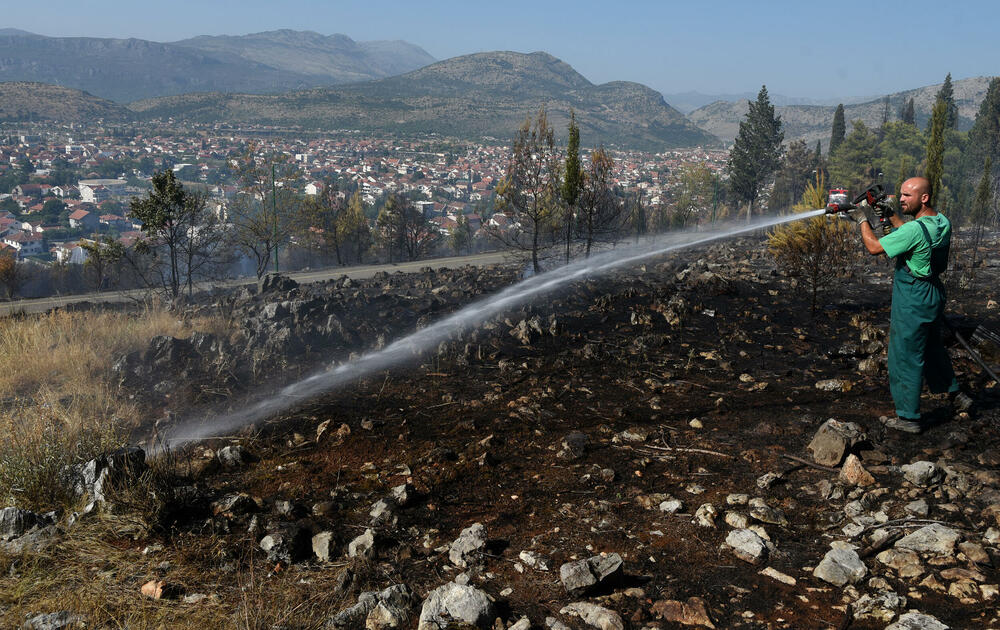 <p>Na Gorici je danas ponovo aktivan veliki požar, a vatra je "progutala" borove, travu i nisko rastinje. Požar nošen vjetrom prebacio se prema podnožju Gorice sa strane Zagoriča.</p>  <p>Pogledajte fotografije koje je zabilježio fotoreporter "Vijesti" Luka Zeković.</p>