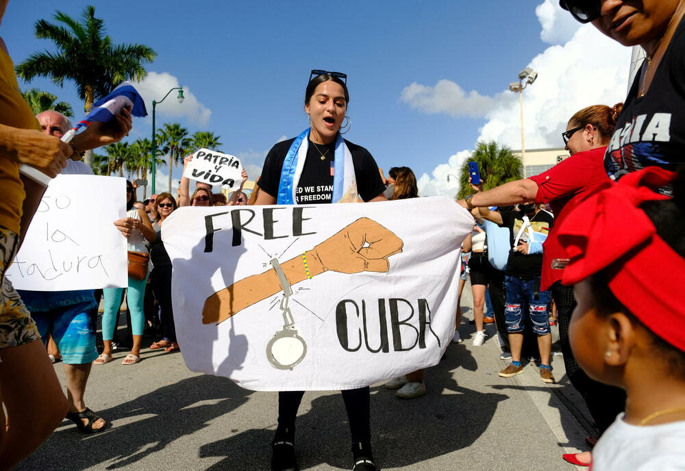 Protest podrške Kubancima u Majamiju