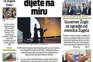 Naslovna strana "Vijesti" za 3. avgust 2021.