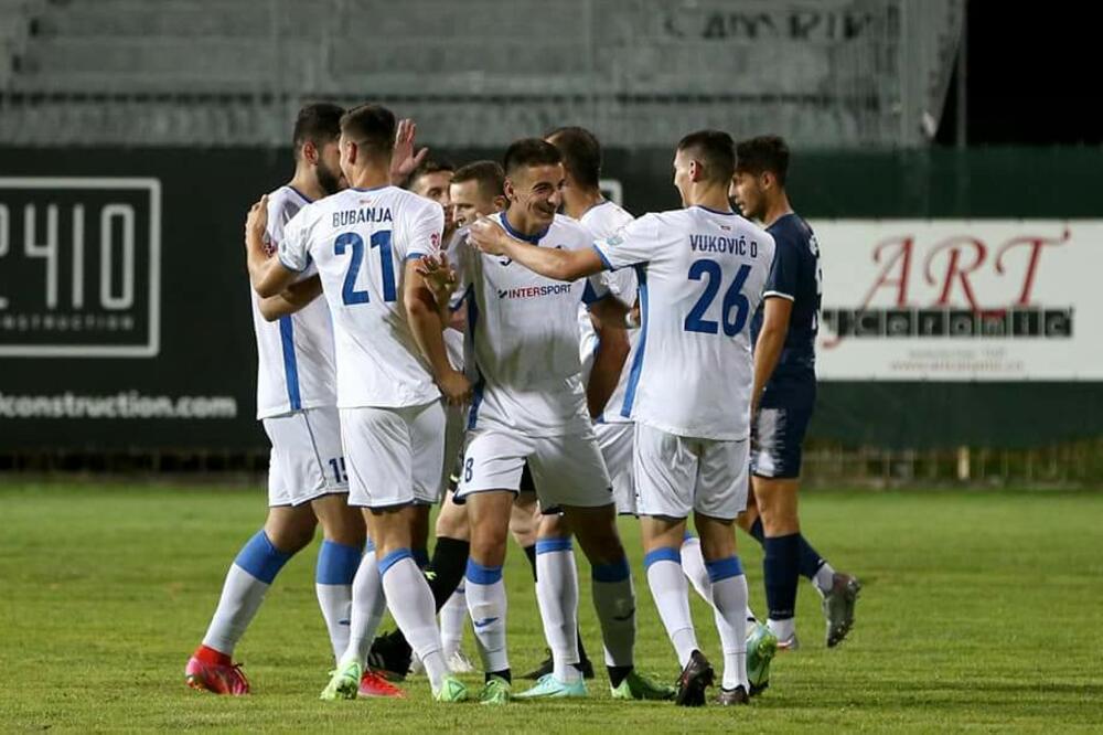 Matanović proslavlja pogodak protiv Zete u 2. kolu domaćeg šampionata, Foto: Facebook/1. CFL
