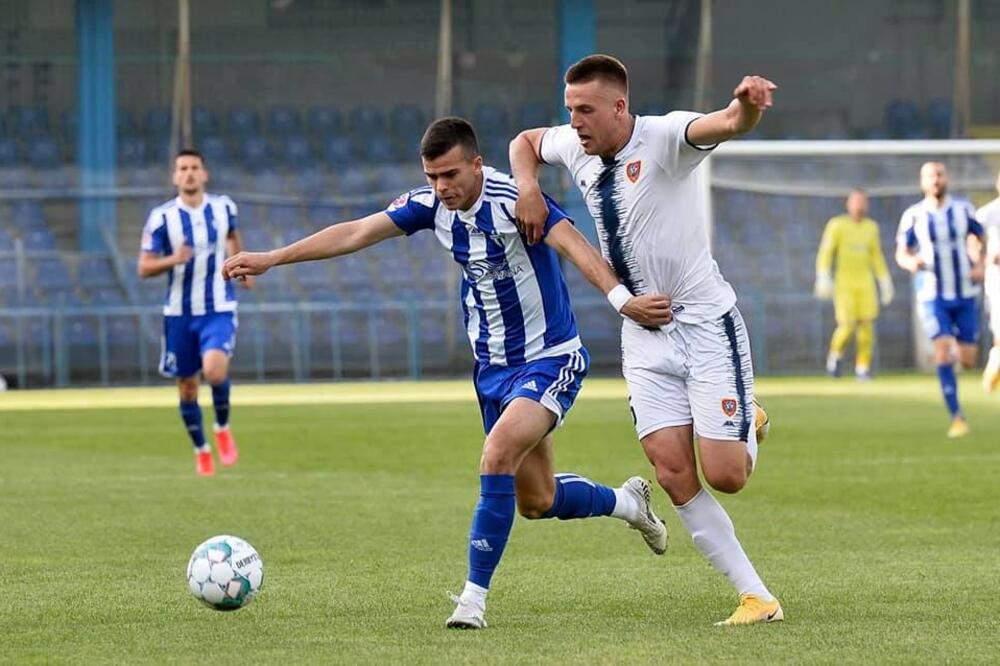 "Plavi" jure prvu pobjedu u sezoni: Lazar Mijović, Foto: FK Budućnost