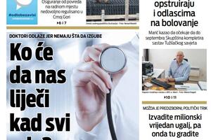 Naslovna strana "Vijesti" za 8. avgust 2021.