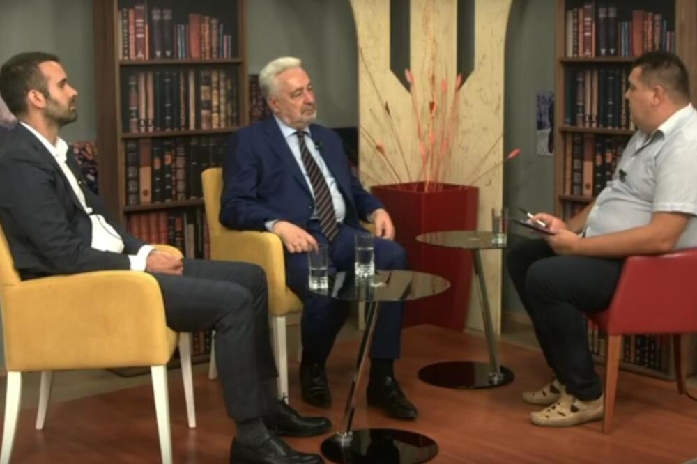 Spajić i Krivokapić u studiju TV Pljevlja, Foto: Screenshot/TV Pljevlja