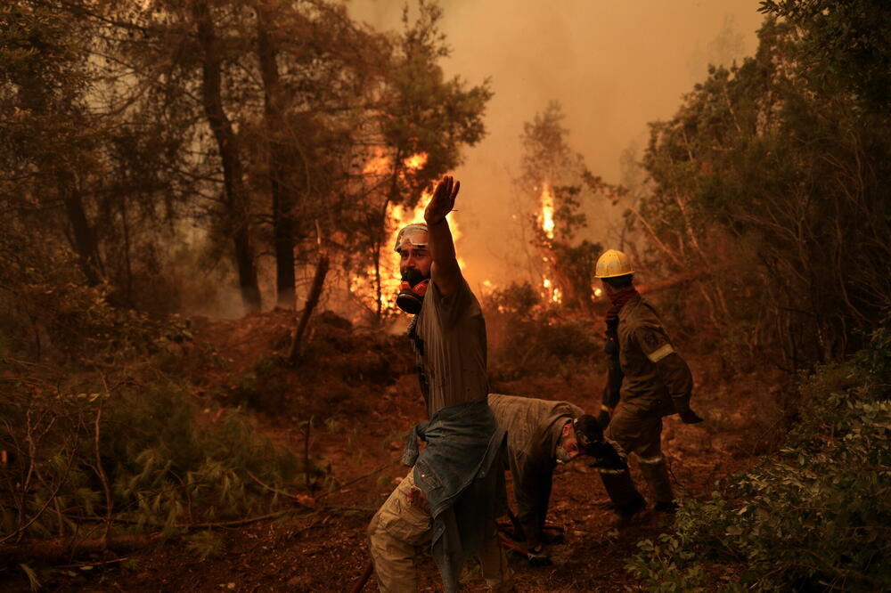 Borba sa vatrenom stihijom na ostrvu Evija, Foto: Reuters