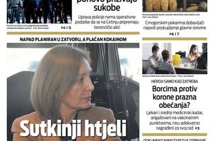 Naslovna strana "Vijesti" za 14. avgust 2021.
