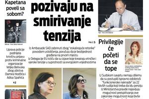 Naslovna strana "Vijesti" za 19. avgust 2021.