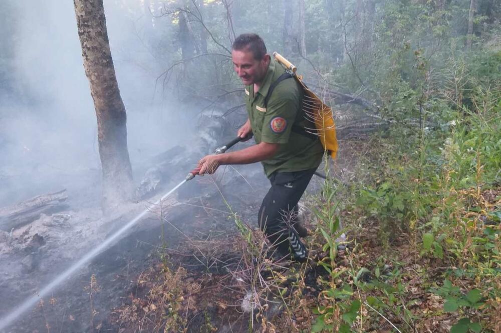 Zbog nepristupačnosti požare gase naprtnjačama, Foto: SZS