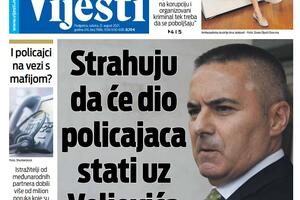 Naslovna strana "Vijesti" za 21. avgust 2021.