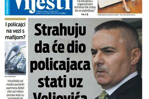 Naslovna strana "Vijesti" za subotu 21. avgust 2021. godine