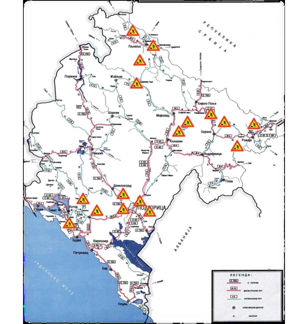 Mjesta na kojima će se 2021. izvoditi krupniji radovi na putevima