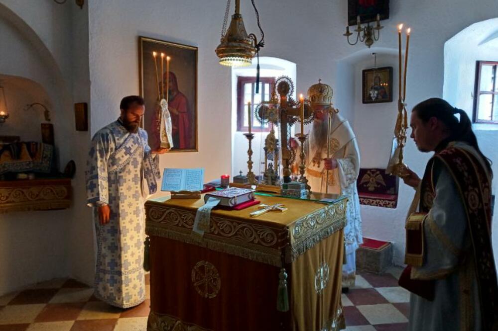 Sa liturgije u Cetinjskom manastiru, Foto: Mitropolija