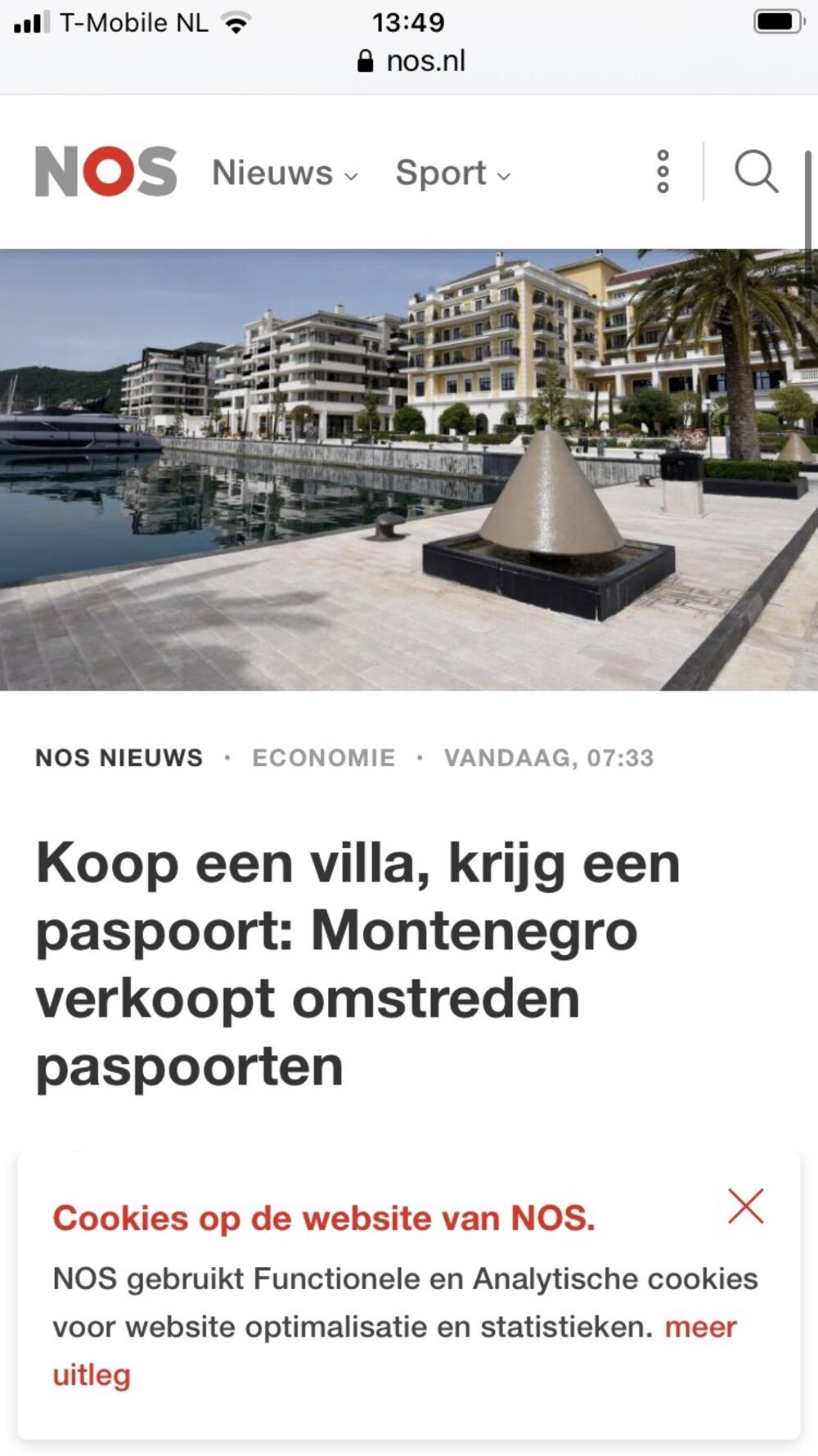 Agent ohrabruje superbogate da ulažu za pasoš dok još mogu: Holandski mediji o prodaji crnogorskih pasoša