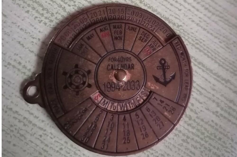 Kalendar za 40 godina - pomjeranjem se čitaju datumi za sve dane i sedmice od 1994. do 2033. godine, Foto: BBC