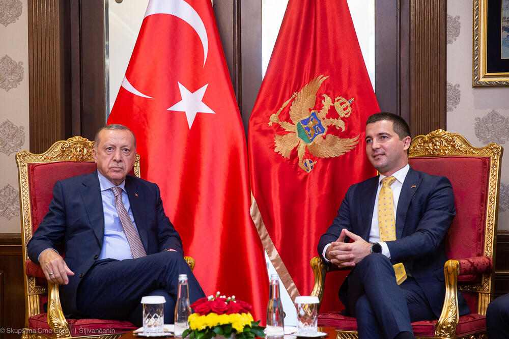 Erdogan i Bečić, Foto: Skupština Crne Gore