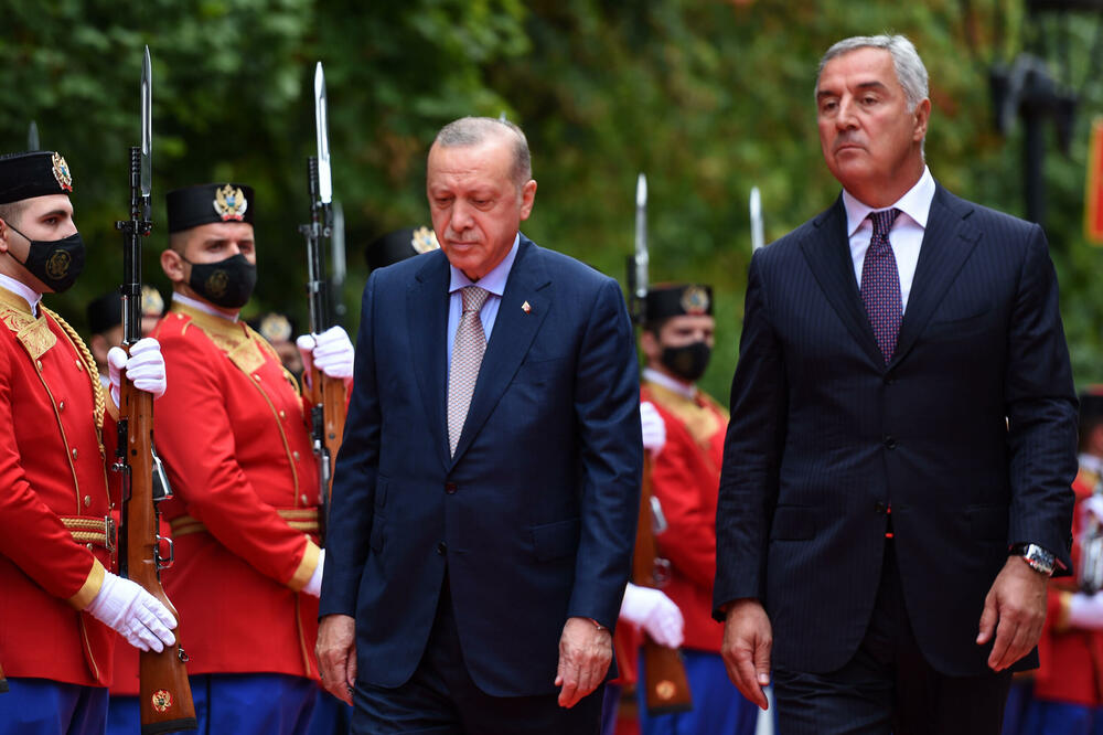 Erdogan i Đukanović, Foto: BORIS PEJOVIC