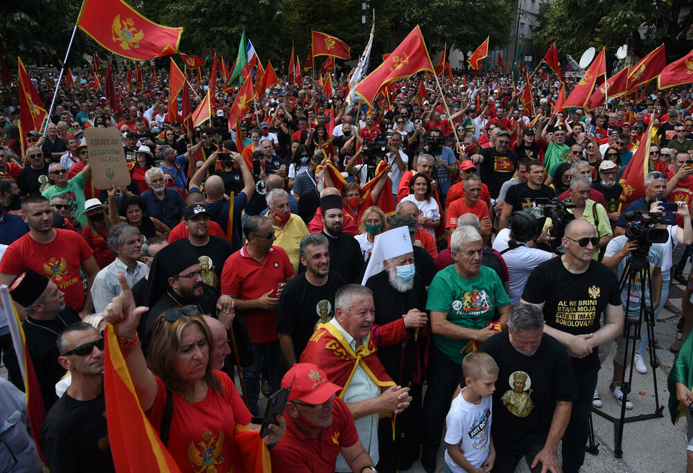 Sa protesta na Cetinju 22. avgusta