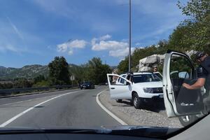 Pojačano prisustvo policije na putu Podgorica-Cetinje
