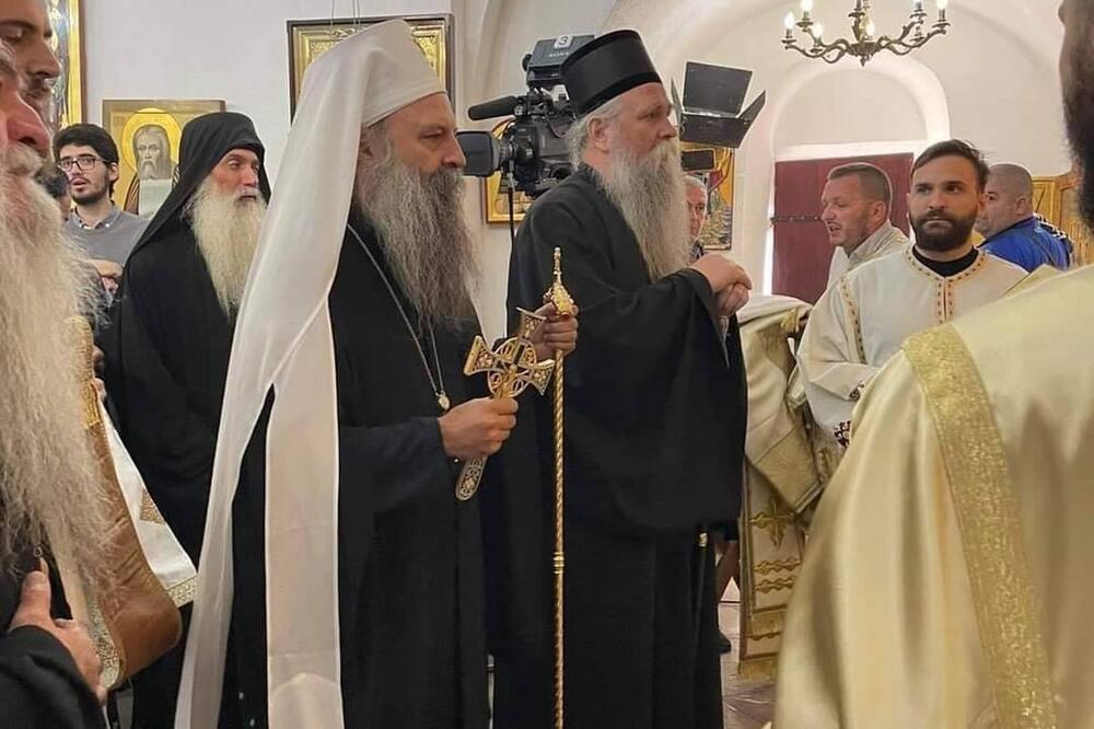 Patrijarh Porfirije i mitropolit Joanikije u Cetinjskom manastiru, Foto: Vijesti online