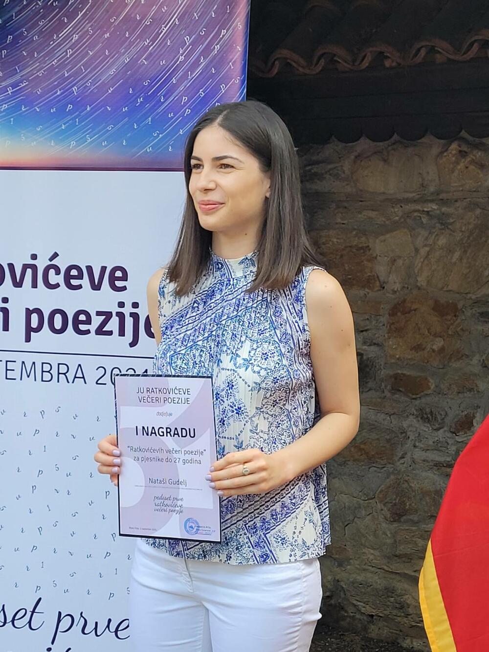 <p>Podgoričanka Nataša Gudelj dobitnica je prve nagrade za mlade pjesnike</p>