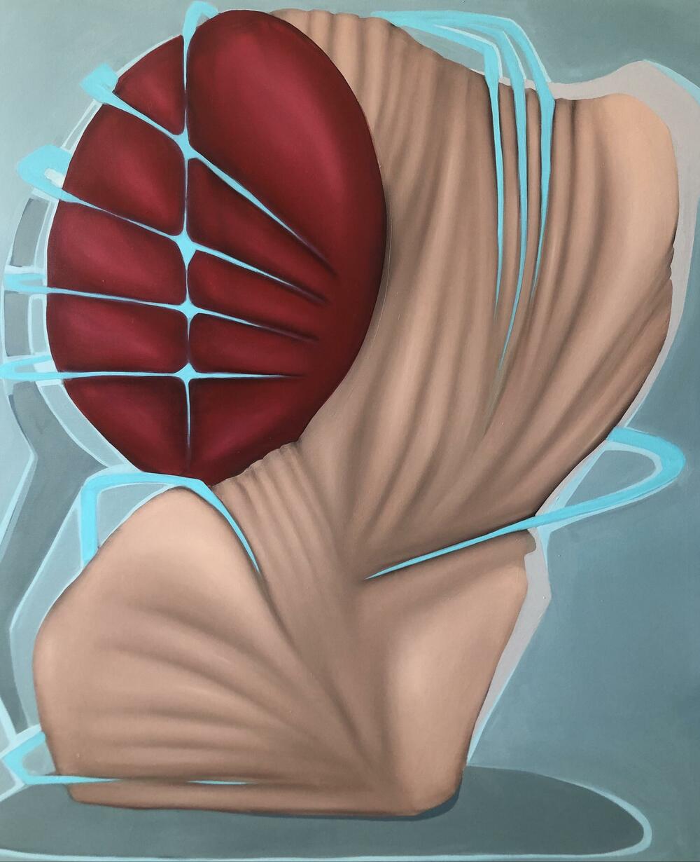 Krš, suri kamen ili stijena dio su njene vizuelne geografije: Jedan od radova Mine Radović