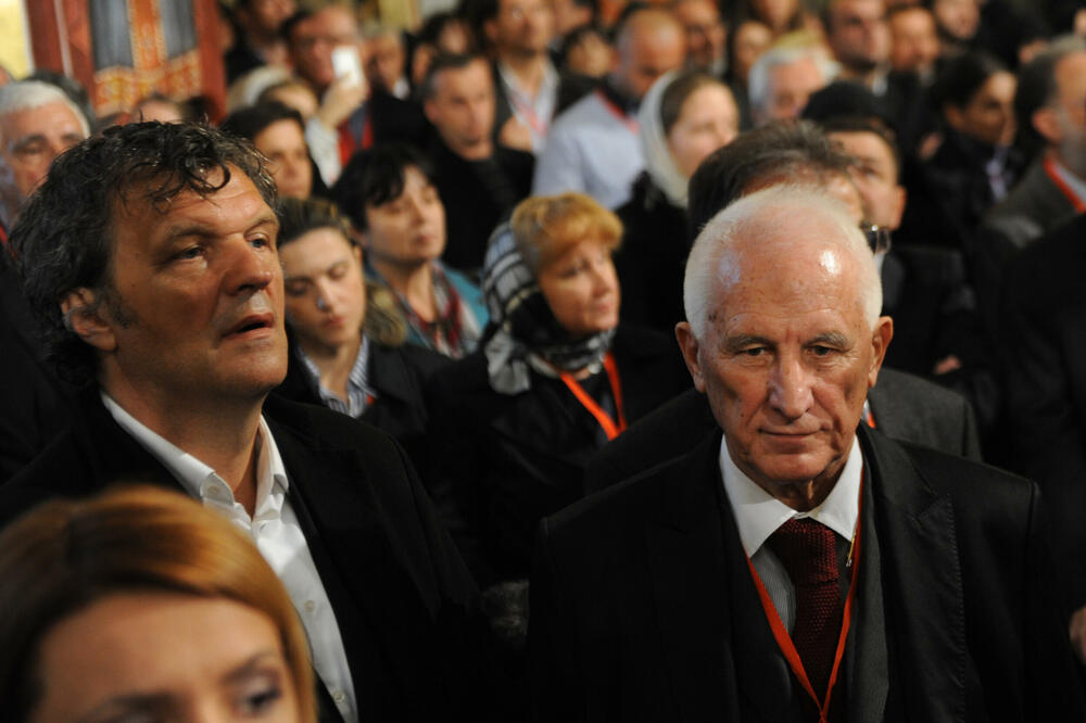 Kusturica u Sabornom hramu u Podgorici 2013. godine, Foto: Savo Prelević