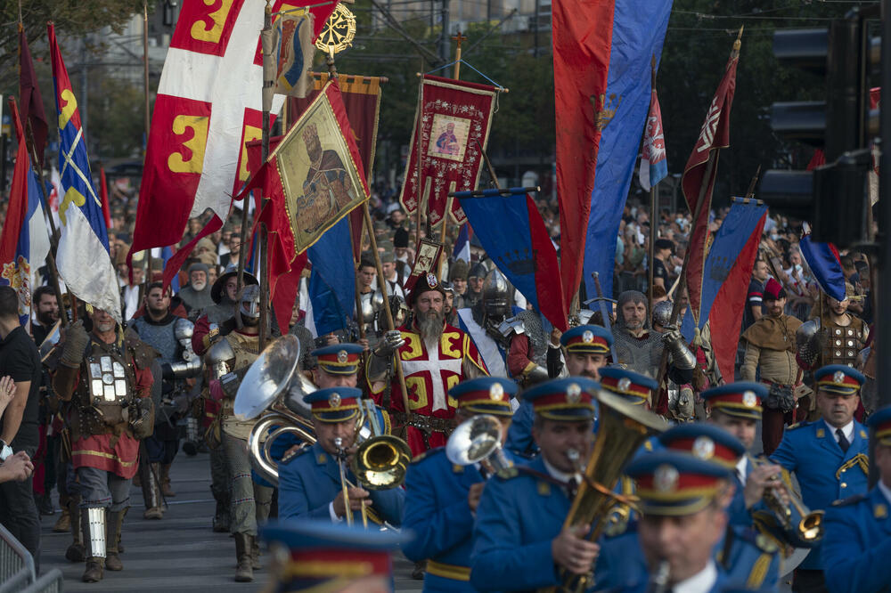 U Beogradu su juče cijeli dan organizovane svečanosti povodom Dana srpskog jedinstva, slobode i nacionalne zastave, Foto: Beta/AP