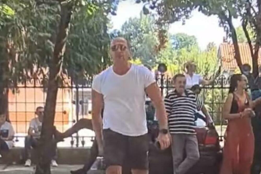 Vasiljević tokom protesta, Foto: Tv Vijesti