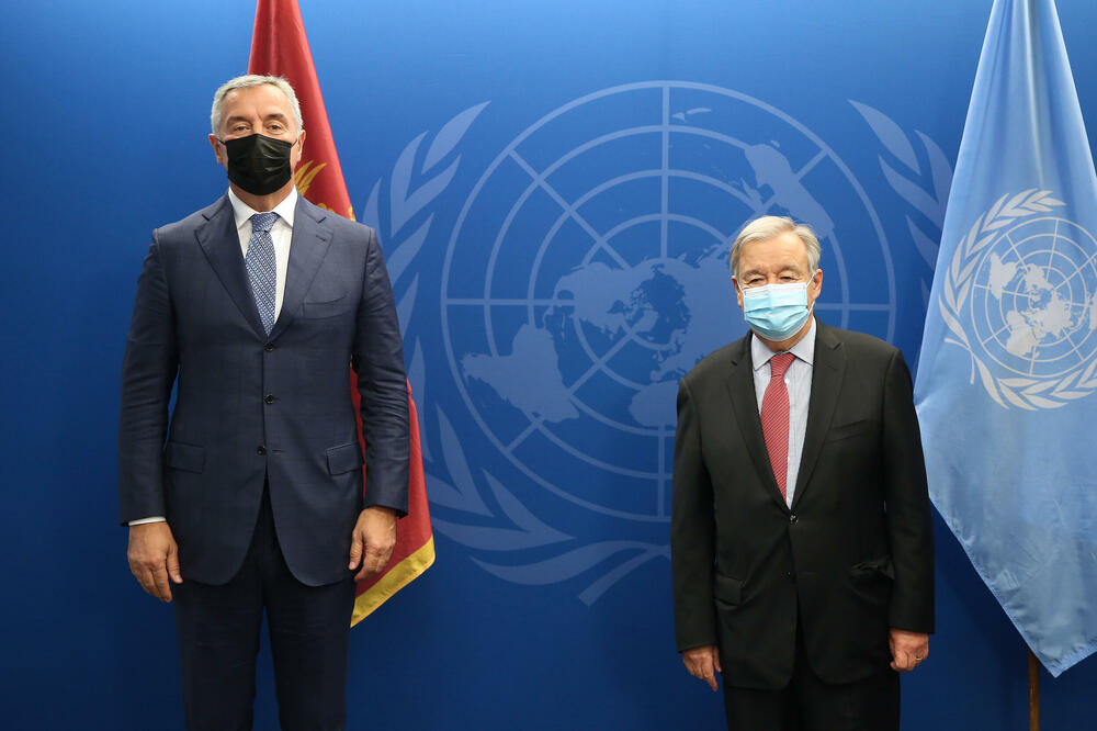 Đukanović i Gutereš, Foto: Služba za informisanje predsjednika Crne Gore