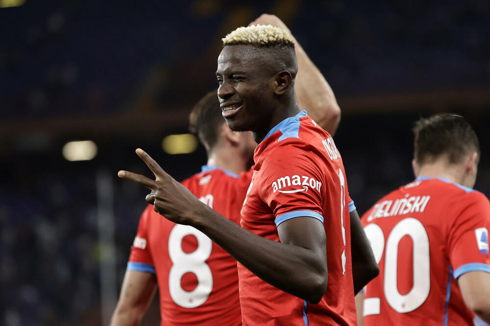 Dvostruki strijelac za "azure": Osimen, Foto: Reuters