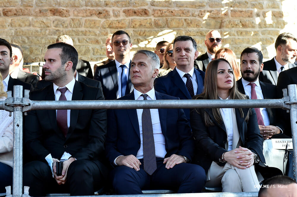 Spajić (lijevo) na ustoličenju Metodija, Foto: Vlada Crne Gore