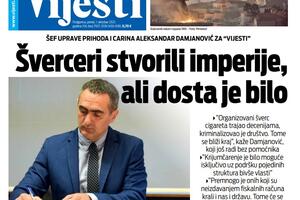 Naslovna strana "Vijesti" za 1. oktobar 2021.