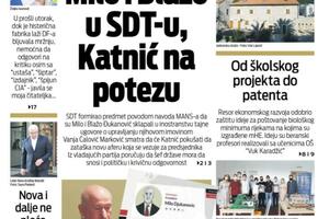 Naslovna strana "Vijesti" za 5. oktobar 2021. godine