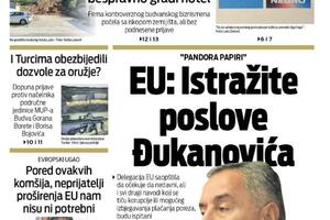 Naslovna strana "Vijesti" za 6. oktobar 2021. godine