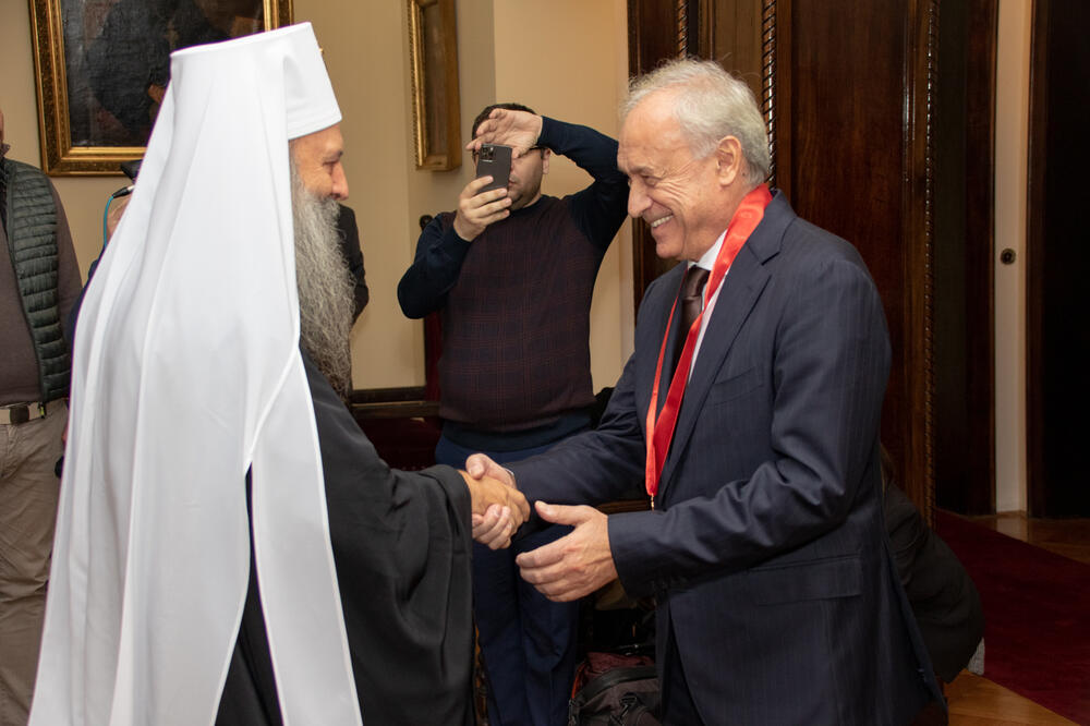 Patrijarh Porfirije i Vučelić, Foto: SPC