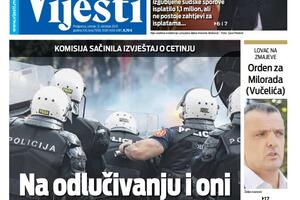 Naslovna strana "Vijesti" za 12. oktobar 2021.