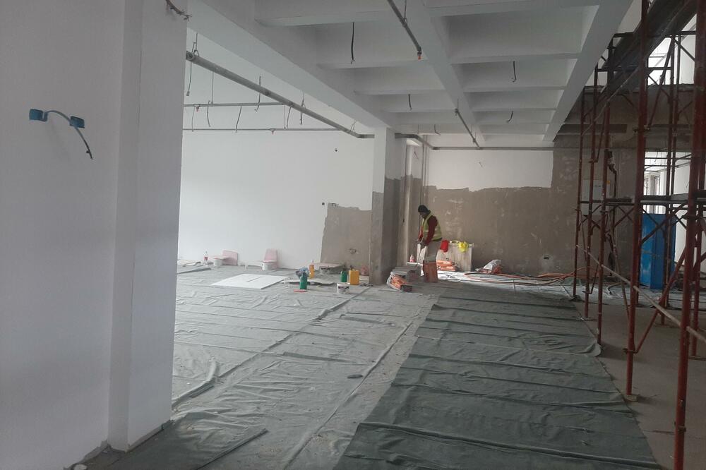 Radovi na objektu škole u Bijelom Polju, Foto: Uprava javnih radova