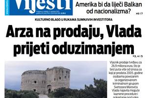 Naslovna strana "Vijesti" za 17. oktobar 2021.