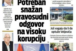 Naslovna strana "Vijesti" za 19. oktobar 2021.