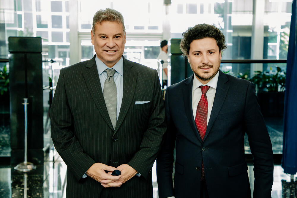 Potpredsjednik Vlade Crne Gore i lider GP URA Dritan Abazović sa Eskobarom tokom posjete Vašingtonu