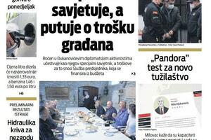 Naslovna strana "Vijesti" za subotu 23. oktobar