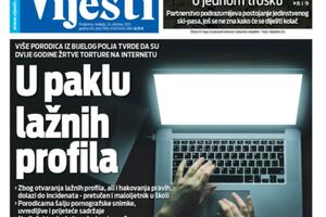 Naslovna strana "Vijesti" za 24. oktobar 2021.