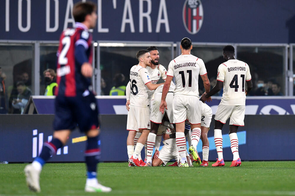 Slavlje igrača Milana nakon gola Ismaela Benasera, Foto: Reuters