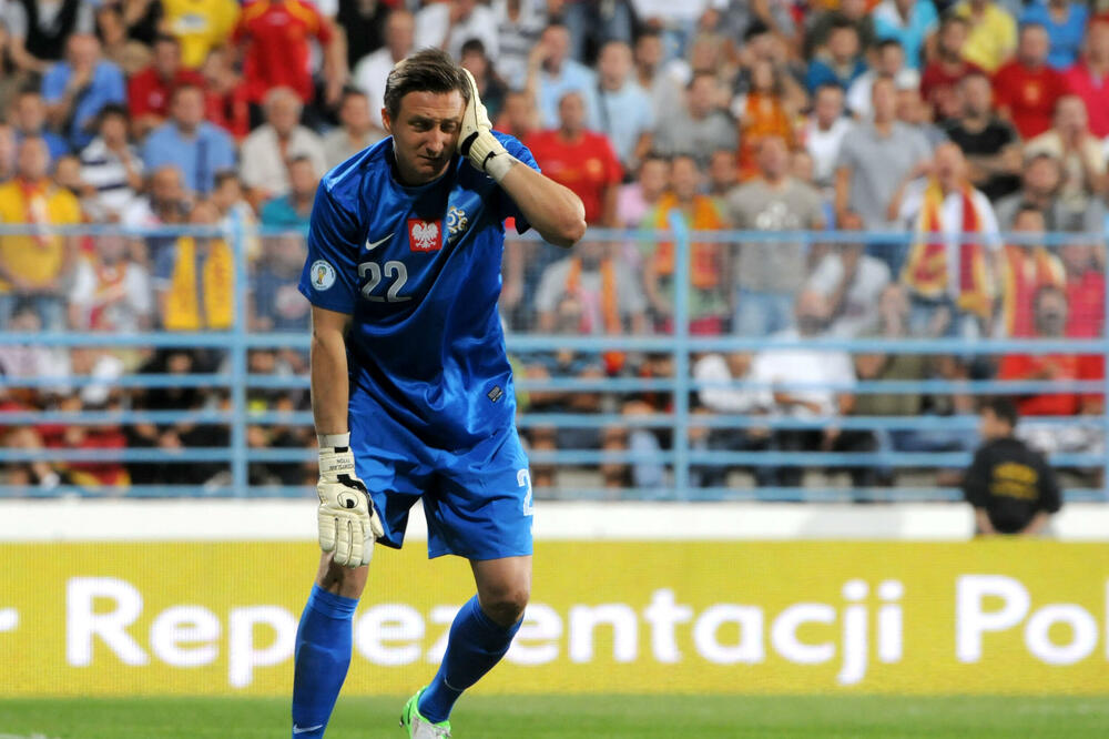 Golman Poljske Titon na stadionu pod Goricom 2012. godine, Foto: Boris Pejović