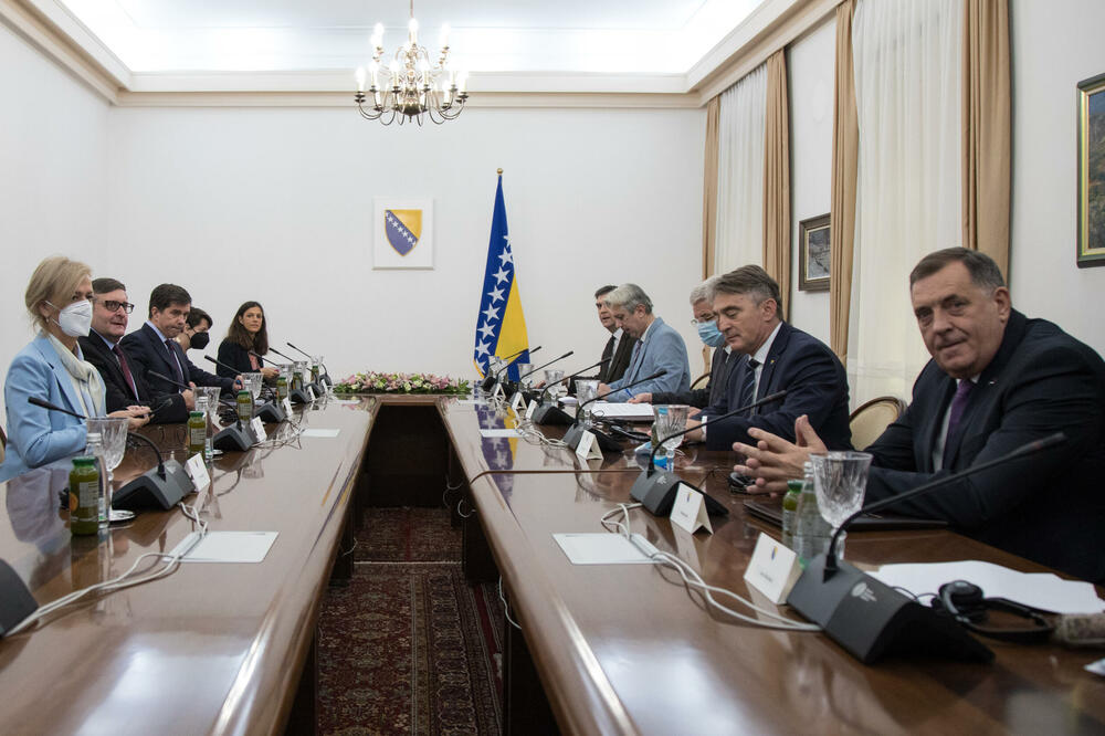 Ajkhorst i Palmer sa članovima Predsjedništva BiH u Sarajevu, Foto: Foto: Predsjedništvo Bosne i Hercegovine