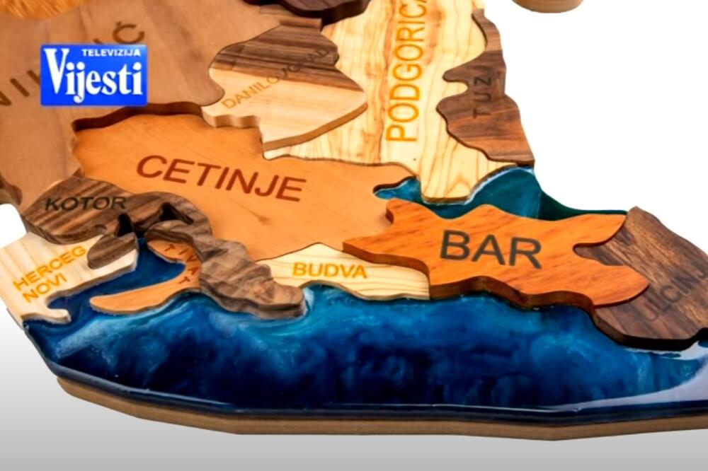 Mapa Crne Gore, Foto: Screenshot/TV Vijesti